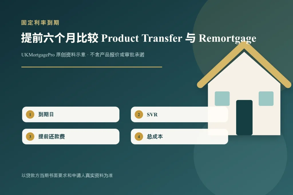 英国固定利率到期前六个月:Product Transfer还是Remortgage?的原创主题示意图