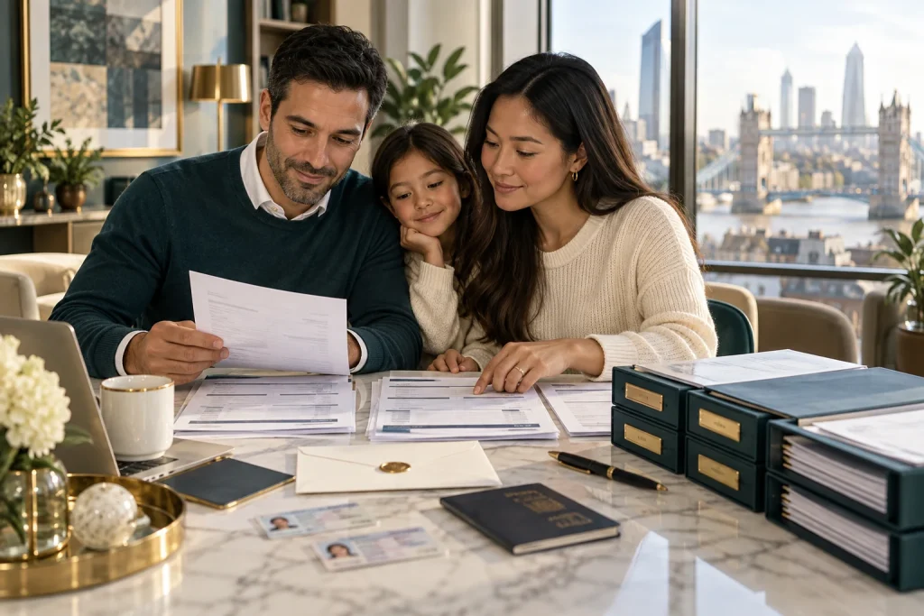 国际家庭整理英国购房赠与首付信、银行流水与身份证明