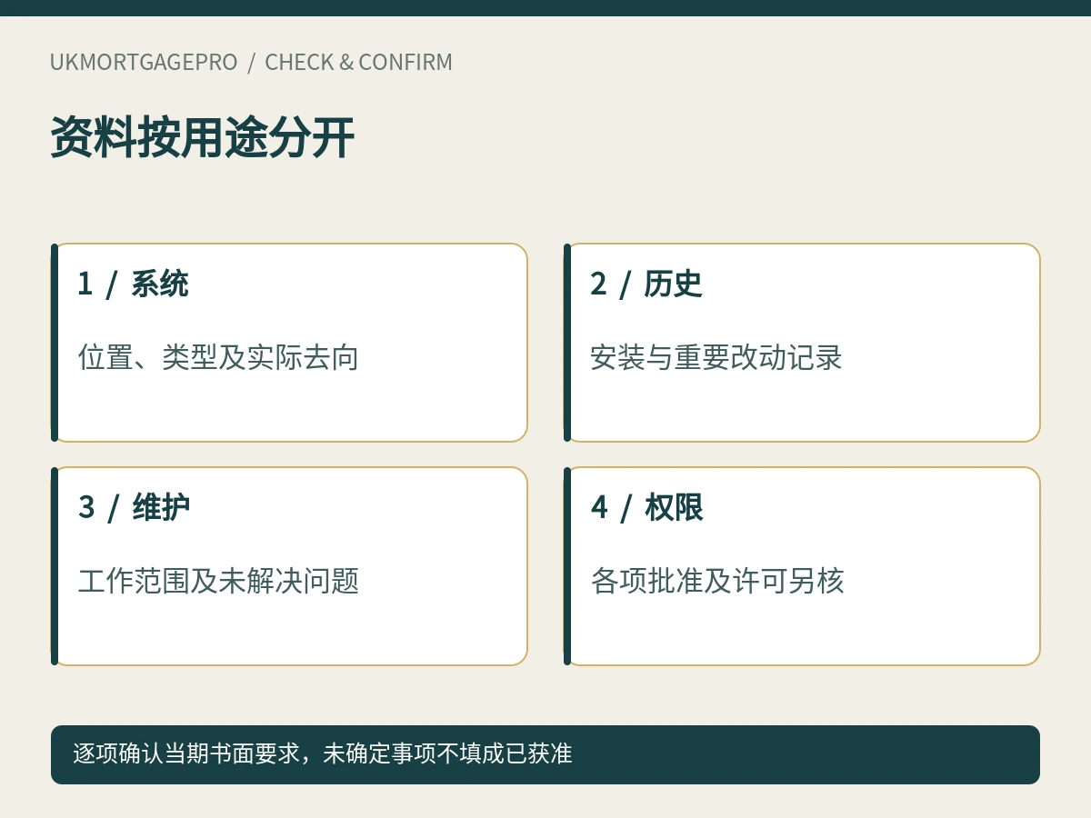 资料按用途分开:系统、历史、维护、权限