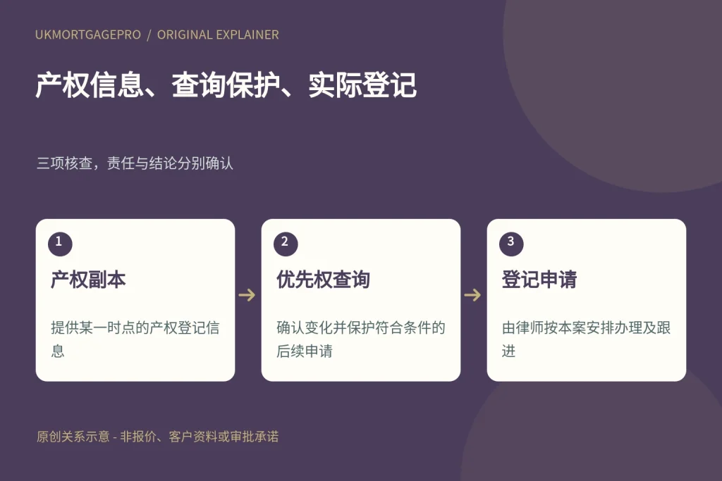 产权信息、查询保护、实际登记:产权副本、优先权查询、登记申请