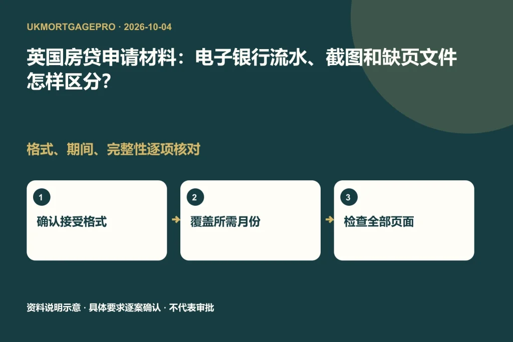 银行流水格式原创示意:先确认接受格式,再核对所需月份和全部页面。