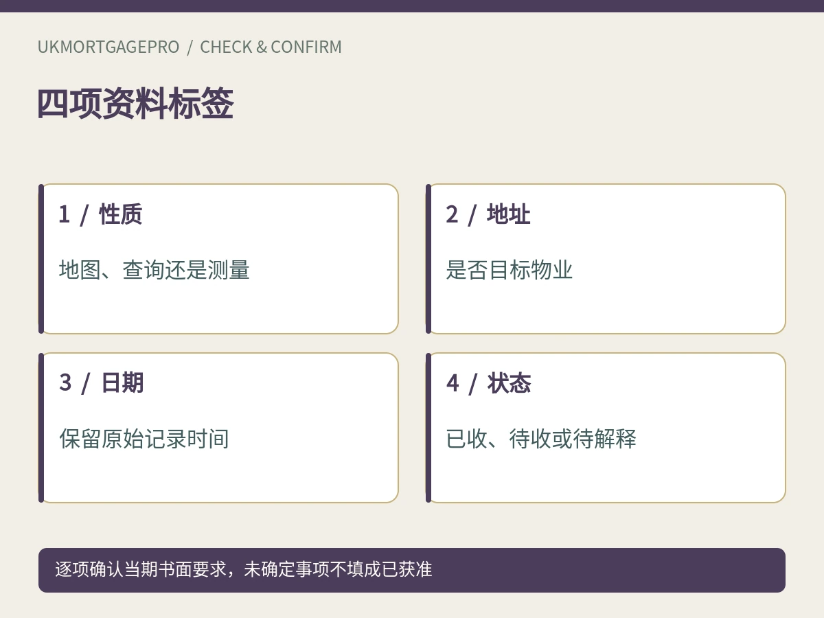 四项资料标签:性质、地址、日期、状态